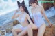 Coser @ 抖 娘 - 利 世: 獒 犬 海边 泳装 (41 photos)